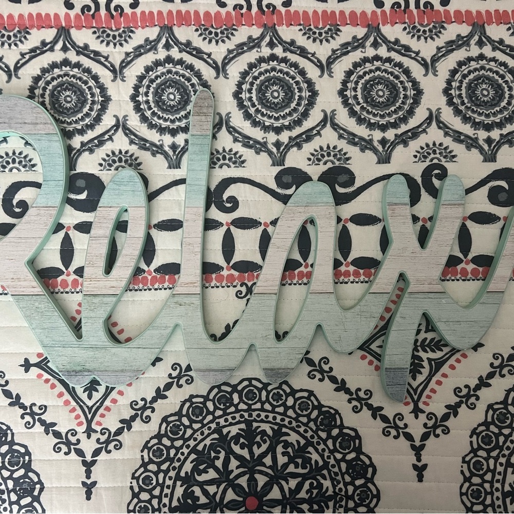 Mint Green Relax Wall Decor